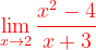 \dpi{120} {\color{Red} \lim_{x\rightarrow 2}\frac{x^{2}-4}{x+3}}
